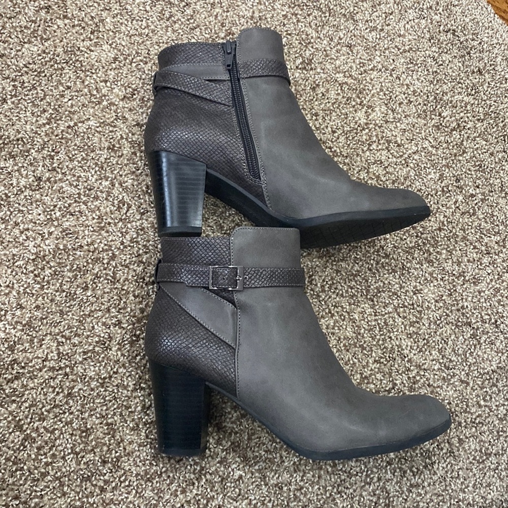 Gray boots